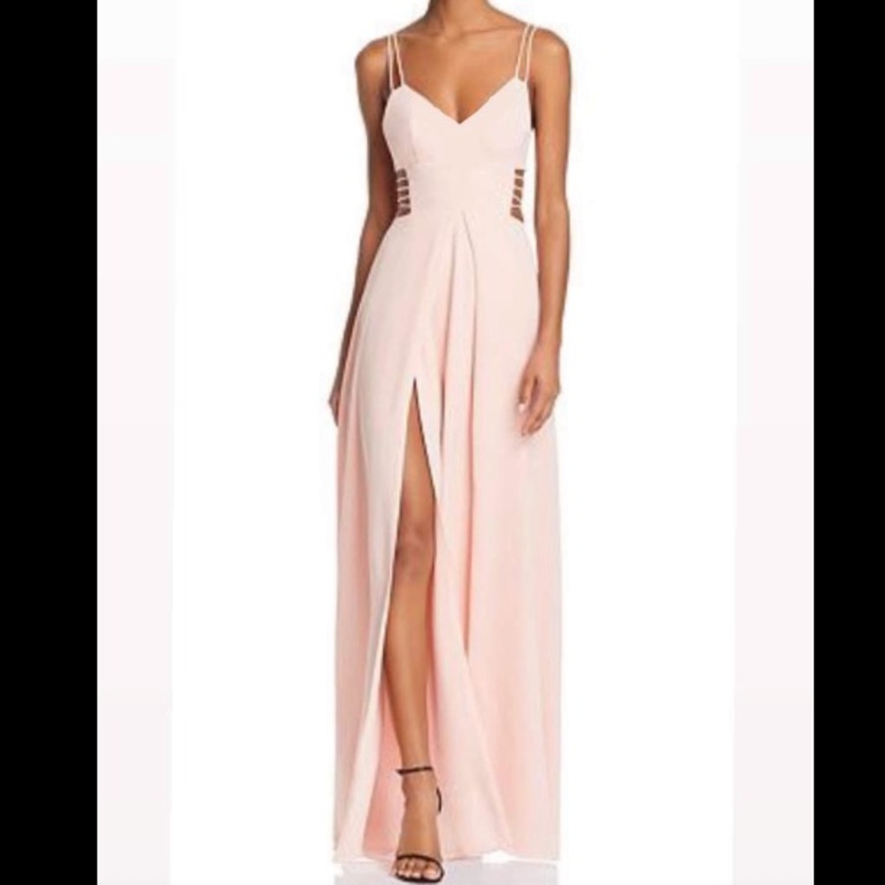 fame and partners lilac dress